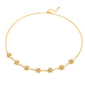 Gold Crystal Sun Station Necklace