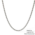 Silver Rope Chain Necklace