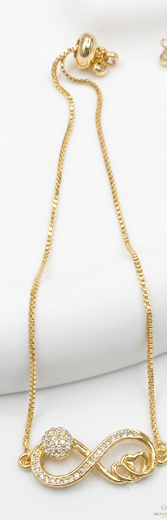 Infinity Heart Adjustable Bracelet – Gold